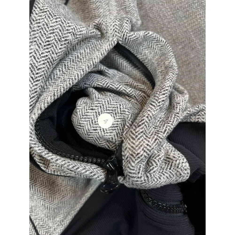 Lululemon Scuba Jacket Women Herringbone High Neck Stretch Pullover Sweater Sz 4 - Picture 6 of 6